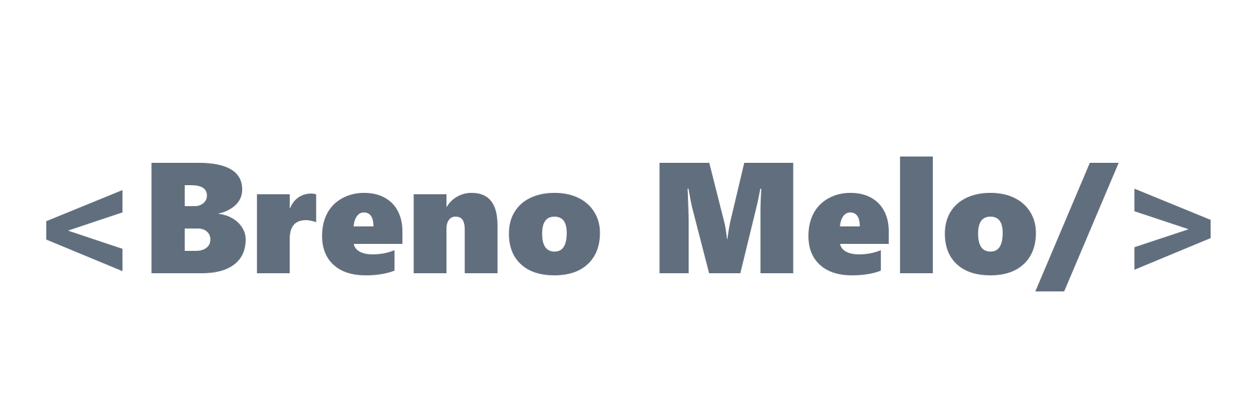 Imagem com o nome Breno Melo como Logo